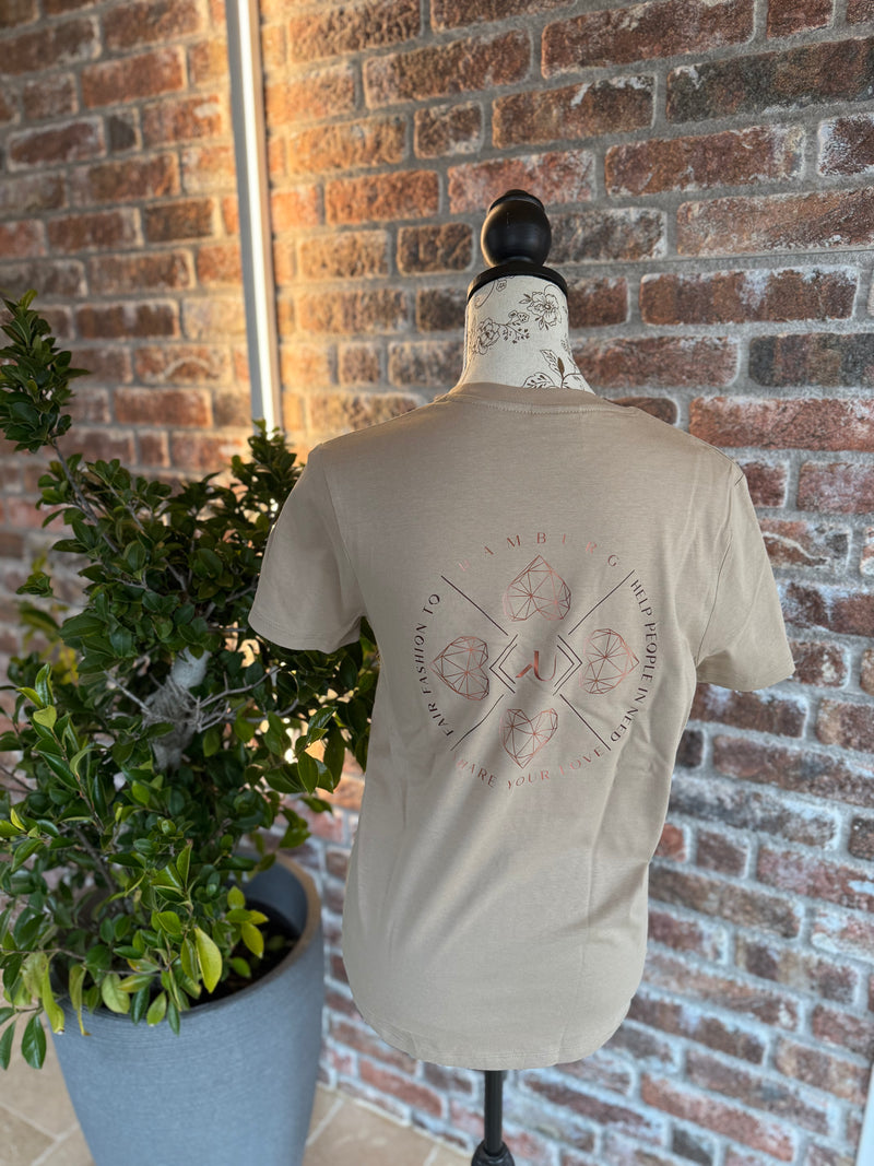 Kya T-Shirt mokka - tolle Passform - nutrastable